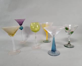 164  Lot 442  Group of Mid century Modern art glass margaritas