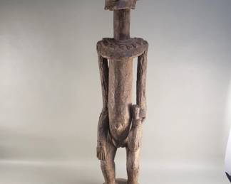 135  Lot 131  Vintage African carved wood tribal sculpture