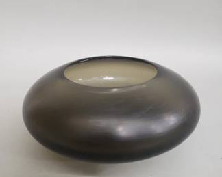 Lot 518  Murano smoke grey glass vase