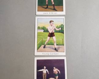 Lot 65u  Three 1910 T218 Mecca Cigarettes boxing cards