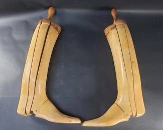 168  Lot 328  Pair of vintage wooden boot trees