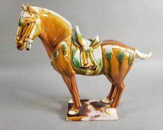 Lot 450  Vintage ceramic Tang dynasty style war horse