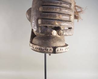 147  Lot 331  Vintage wood carved African tribal mask from the