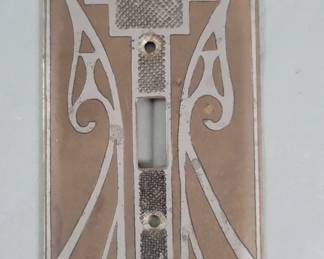 Lot 510  Art Nouveau mixed metals decorative light switch