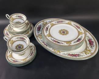 Lot 346  Wedgewood bone china dinnerware set .adequate in