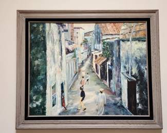 058  Lot 305h  Vintage hand painted oil on canvas Maxine Burnett