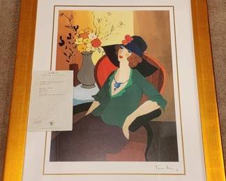 Lot 308h  Itzchak Tarkay seriolithograph gold framed