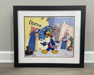 Lot 356h  Framed Woody Woodpecker animation art cel