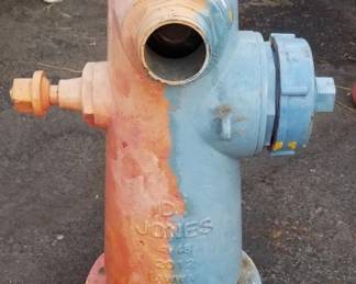 Lot 351  Vintage metal fire hydrant D Jones