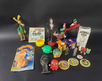 Lot 315  Box of toys, pins, and buttons
