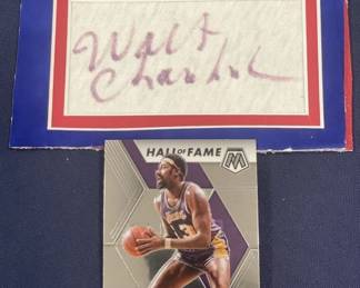 037  Lot 391h  Wilt Chamberlain signed cut with card