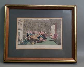 Lot 184  Hand embellished etching of Thomas Rowlandsons