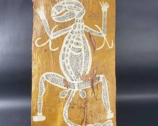 Lot 144  Vintage Australian bark painting