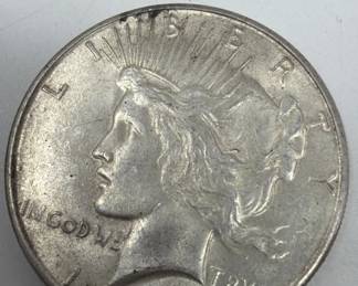 Lot 70  1926S silver peace dollar coin