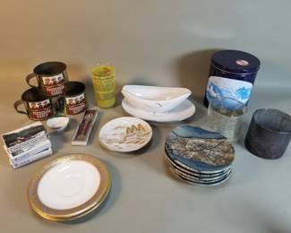 Lot 350  Box of miscellaneous vintage items, Ponderosa