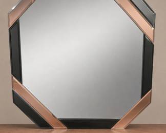 Lot 376  Modern octagonal beveled mirror