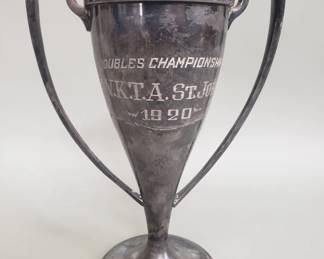 Lot 453  1920 silver plate Doubless Championship trophy