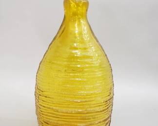 Lot 440  Midcentury yellow glass decanter