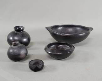 Lot 548  Group of Native American blackware pottery bowls