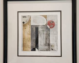 102  Lot 309h  Vintage Liz Jardine serigraph Concentric IV