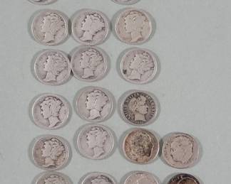 Lot 358  Group of U. S. Mercury dimes and others