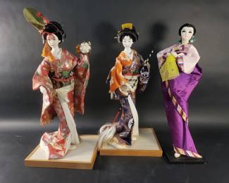 169  Lot 349  Vintage Japanese Geisha dolls