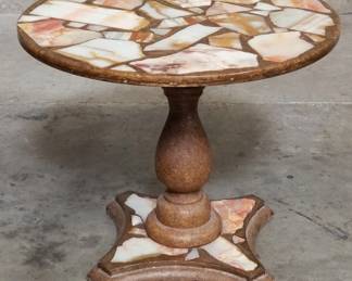 197  Lot 169  Arturo Panistyle onyx mosaic end table