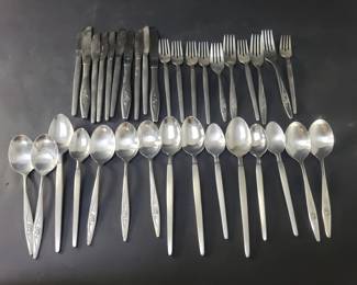 Lot 455  Vintage stainless steel flatware