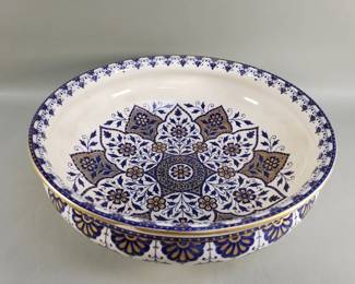 Lot 71  Antique Sarreguemines hand decorated porcelain