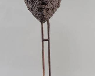 131  Lot 124  Vintage African hand carved wood tribal mask