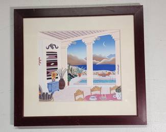 Lot 321h  Vintage Thomas McKnight Arizona Desert Patio