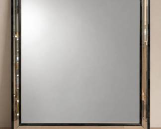 Lot 374  Modern square beveled mirror