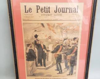 Lot 321  Framed April 21, 1904 Le Petit Journal