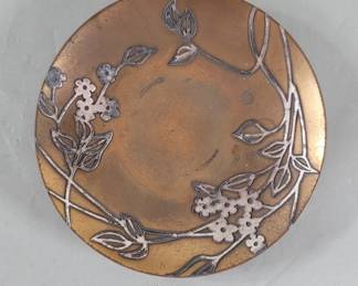 028  Lot 506  Heintz Art Metal Shop sterling silver on bronze