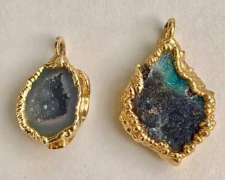 Lot 488  Pair of goldplated pendants with