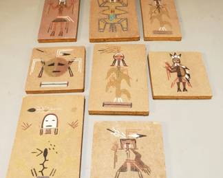 Lot 531  Navajo ceremonial sand painting tile collection