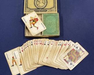 Lot 376h  Vintage double deck Gainsborough playing cards