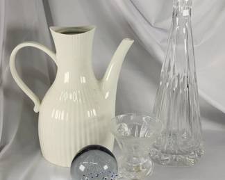 Lot 318h  Vintage Ernest Sohn coffee pot, glass decanter,