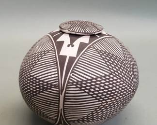 Lot 563  Signed Paula Chino Dominguez pottery vessel