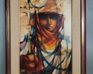 011  Lot 88  Vintage signed Charles Bragg oil on canvas