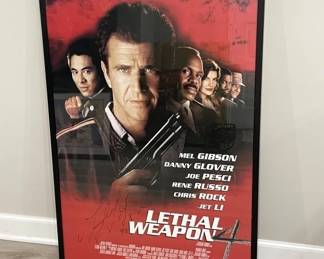 Lot 353h  Framed, signed Lethal Weapon 4 Danny Glover
