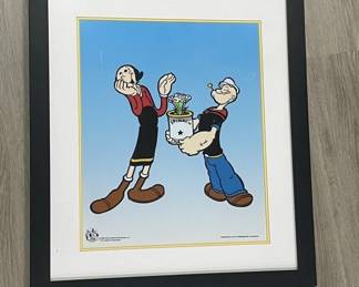 Lot 357h  Framed Popeye animation art cel