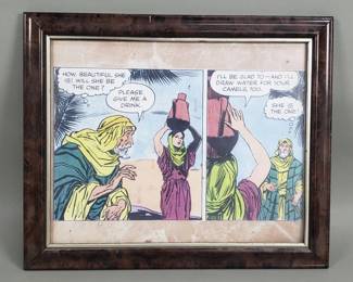 Lot 154  Framed comic panel