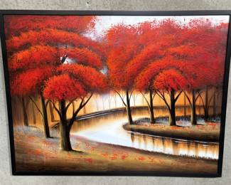 056  Lot 183  Signed oil on canvas