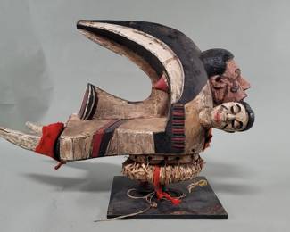 136  Lot 142  Vintage carved wood Ogbodo Enyi elephant spirit