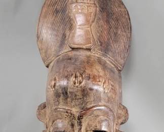 127  Lot 114  Vintage African carved wood tribal mask