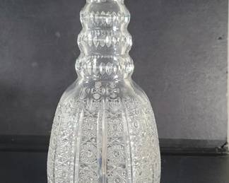 Lot 421  Large cut crystal vase