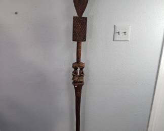 139  Lot 156  African ceremonial wooden staff of scepter