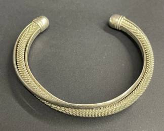 Lot 350h  Vintage sterling silver cuff bracelet
