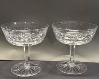 161  Lot 391  Pair of Waterford crystal lismore champagne